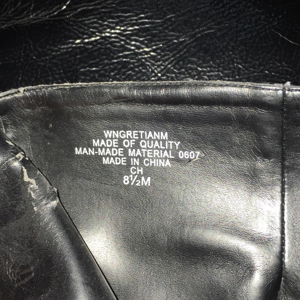 Gently used faux patent leather Nine West boots. - Picture 3 of 3